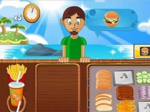 Beach Burger Cooking Game Online