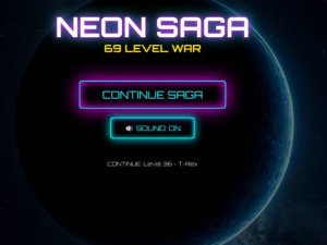 Neon Saga Tic Tac Toe Puzzle