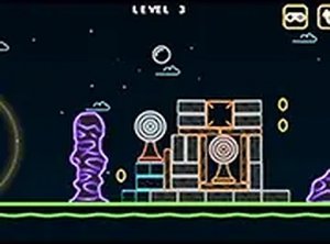 Neon Catapult Puzzle Game