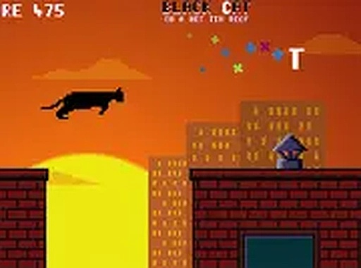Midnight Feline Leap